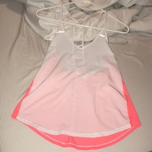 Neon Pink & White LULULEMON TOP SIZE 2